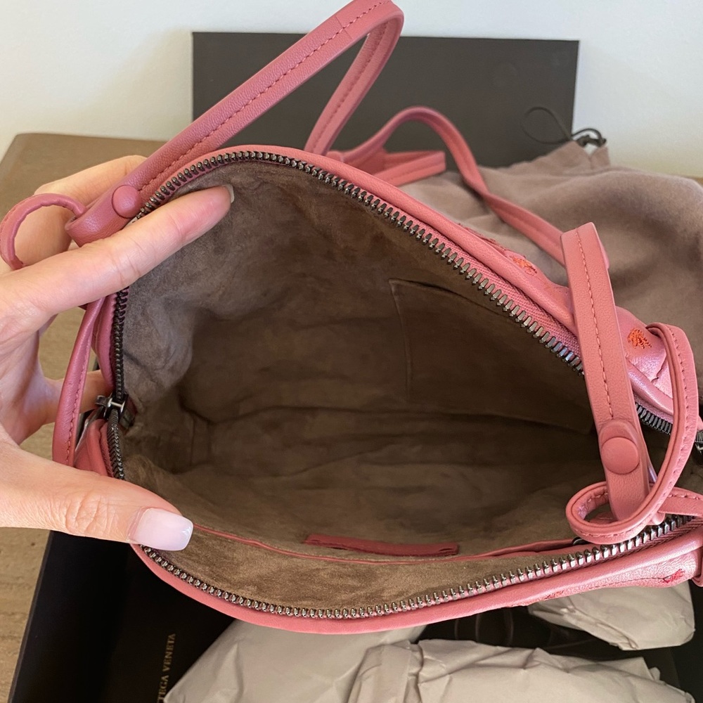LIKE NEW Bottega Veneta Nodini Limited Edit Dusty Pink Intrecciato Crossbody B… - Picture 5 of 8
